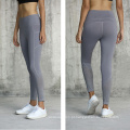 Calças leggings de fitness para ioga com corte a laser e atlético respirável atacado com meia-calça esportiva de bolso